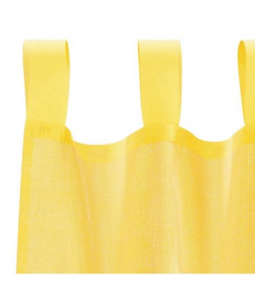 vidaXL Voile Curtains with Loops 2 pcs Yellow 140x225 cm — Size: 140 x 225 cm