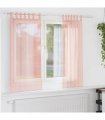 vidaXL Voile Curtains with Loops 2 pcs Pink 140x140 cm — Size: 140 x 140 cm