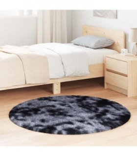 vidaXL Shaggy Rug High Pile NAVARRA Dark Grey 120x120 cm Polyester — Size: Ø 120 cm