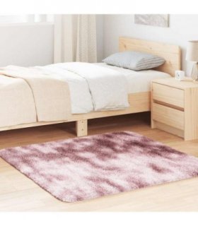 vidaXL Shaggy Rug High Pile NAVARRA Dusty Pink 120x120 cm Polyester — Size: 120 x 120 cm