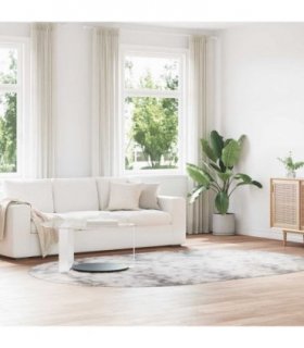 vidaXL Shaggy Rug High Pile NAVARRA Silver Grey 300x200 cm Polyester — Size: 300 x 200 cm
