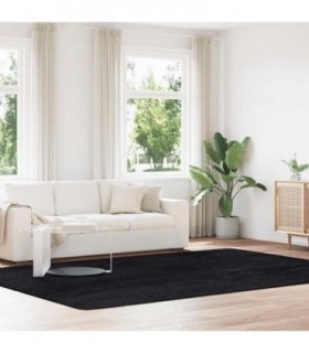 vidaXL Shaggy Rug High Pile NAVARRA Black 240x340 cm Polyester — Size: 240 x 340 cm