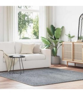 vidaXL Shaggy Rug High Pile NAVARRA Light Grey 200x200 cm Polyester — Size: 200 x 200 cm