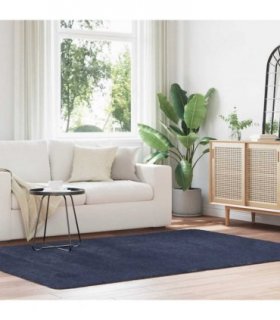vidaXL Shaggy Rug High Pile NAVARRA Navy 160x230 cm Polyester — Size: 160 x 230 cm