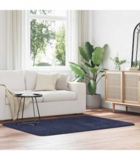 vidaXL Shaggy Rug High Pile NAVARRA Navy 120x170 cm Polyester — Size: 120 x 170 cm