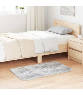 vidaXL Shaggy Rug High Pile NAVARRA Silver Grey 60x100 cm Polyester — Size: 60 x 100 cm