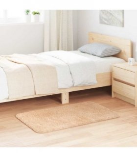 vidaXL Shaggy Rug High Pile NAVARRA Beige 60x100 cm Polyester — Size: 60 x 100 cm
