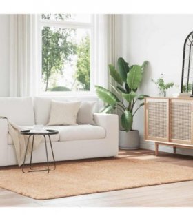 vidaXL Shaggy Rug High Pile NAVARRA Beige 160x230 cm Polyester — Size: 160 x 230 cm