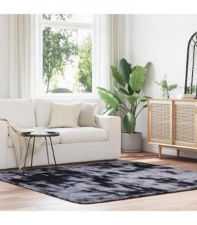 vidaXL Shaggy Rug High Pile NAVARRA Dark Grey 200x200 cm Polyester — Size: 200 x 200 cm
