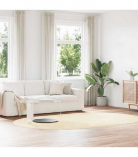 vidaXL Shaggy Rug High Pile NAVARRA Cream 300x200 cm Polyester — Size: 300 x 200 cm