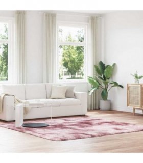 vidaXL Shaggy Rug High Pile NAVARRA Dusty Pink 240x240 cm Polyester — Size: 240 x 240 cm