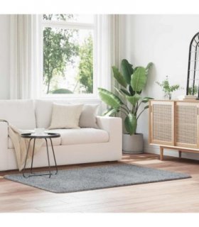 vidaXL Shaggy Rug High Pile NAVARRA Light Grey 120x170 cm Polyester — Size: 120 x 170 cm
