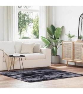 vidaXL Shaggy Rug High Pile NAVARRA Dark Grey 160x160 cm Polyester — Size: 160 x 160 cm