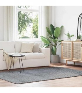 vidaXL Shaggy Rug High Pile NAVARRA Light Grey 160x230 cm Polyester — Size: 160 x 230 cm