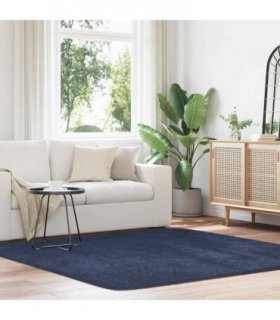 vidaXL Shaggy Rug High Pile NAVARRA Navy 200x200 cm Polyester — Size: 200 x 200 cm