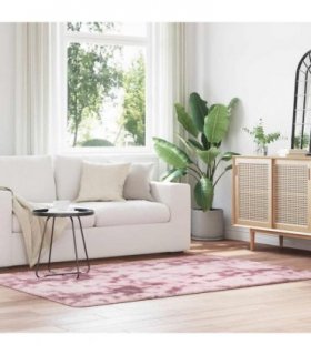 vidaXL Shaggy Rug High Pile NAVARRA Dusty Pink 130x200 cm Polyester — Size: 130 x 200 cm