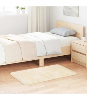 vidaXL Shaggy Rug High Pile NAVARRA Cream 60x100 cm Polyester — Size: 60 x 100 cm