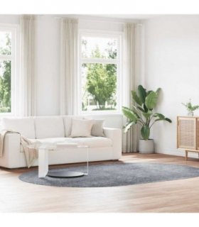 vidaXL Shaggy Rug High Pile NAVARRA Light Grey 300x200 cm Polyester — Size: 300 x 200 cm