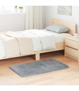 vidaXL Shaggy Rug High Pile NAVARRA Light Grey 60x100 cm Polyester — Size: 60 x 100 cm