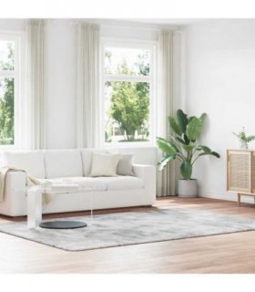 vidaXL Shaggy Rug High Pile NAVARRA Silver Grey 200x290 cm Polyester — Size: 200 x 290 cm