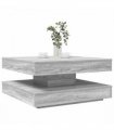 vidaXL Coffee Table 360-Degree Rotatable Grey Sonoma 70x70x34.5 cm — Size: 70 x 70 x 34.5 cm