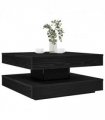 vidaXL Coffee Table 360-Degree Rotatable Black 70x70x34.5 cm — Size: 70 x 70 x 34.5 cm