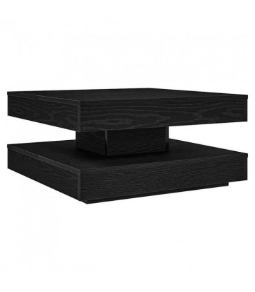 vidaXL Coffee Table 360-Degree Rotatable Black 70x70x34.5 cm — Size: 70 x 70 x 34.5 cm