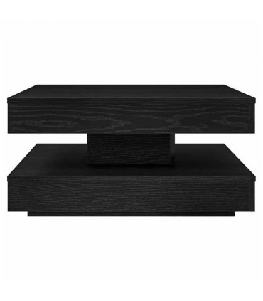 vidaXL Coffee Table 360-Degree Rotatable Black 70x70x34.5 cm — Size: 70 x 70 x 34.5 cm