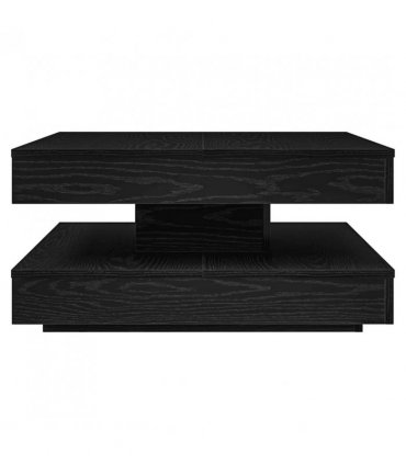 vidaXL Coffee Table 360-Degree Rotatable Black 70x70x34.5 cm — Size: 70 x 70 x 34.5 cm