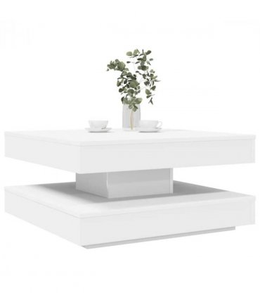 vidaXL Coffee Table 360-Degree Rotatable White 70x70x34.5 cm — Size: 70 x 70 x 34.5 cm