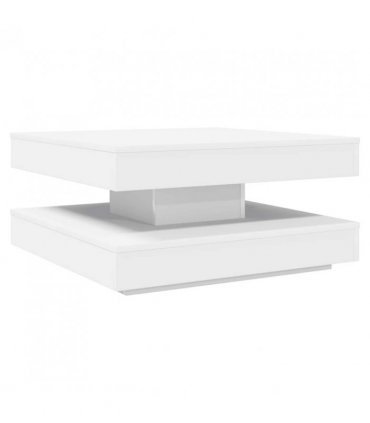 vidaXL Coffee Table 360-Degree Rotatable White 70x70x34.5 cm — Size: 70 x 70 x 34.5 cm