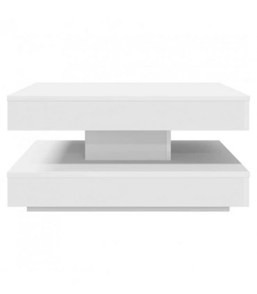vidaXL Coffee Table 360-Degree Rotatable White 70x70x34.5 cm — Size: 70 x 70 x 34.5 cm