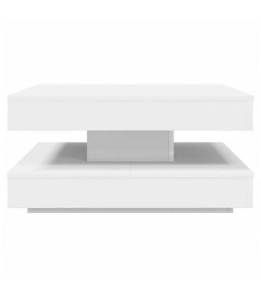 vidaXL Coffee Table 360-Degree Rotatable White 70x70x34.5 cm — Size: 70 x 70 x 34.5 cm