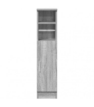 vidaXL Bathroom Cabinet with Roll Holder Grey Sonoma 20.5x22x90 cm