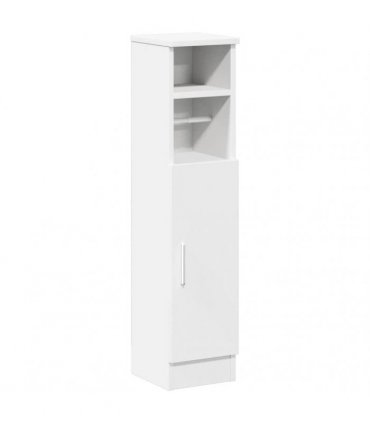 vidaXL Bathroom Cabinet with Roll Holder White 20.5x22x90 cm