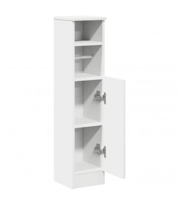 vidaXL Bathroom Cabinet with Roll Holder White 20.5x22x90 cm