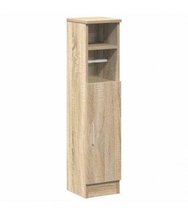 vidaXL Bathroom Cabinet with Roll Holder Sonoma Oak 20.5x22x90 cm
