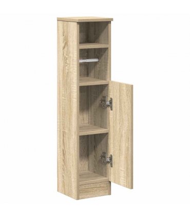 vidaXL Bathroom Cabinet with Roll Holder Sonoma Oak 20.5x22x90 cm
