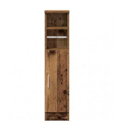 vidaXL Bathroom Cabinet with Roll Holder Old Wood 20.5x22x90 cm
