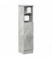 vidaXL Bathroom Cabinet with Roll Holder Concrete Grey 20.5x22x90 cm