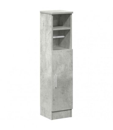 vidaXL Bathroom Cabinet with Roll Holder Concrete Grey 20.5x22x90 cm