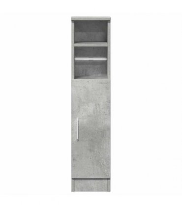 vidaXL Bathroom Cabinet with Roll Holder Concrete Grey 20.5x22x90 cm