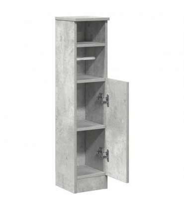 vidaXL Bathroom Cabinet with Roll Holder Concrete Grey 20.5x22x90 cm