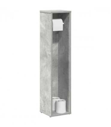 vidaXL Bathroom Cabinet with Roll Holder Concrete Grey 20.5x20x90 cm