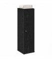 vidaXL Bathroom Cabinet with Roll Holder Black 20.5x22x72 cm