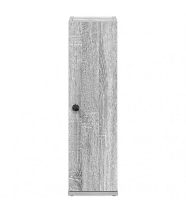 vidaXL Bathroom Cabinet with Roll Holder Grey Sonoma 20.5x22x72 cm