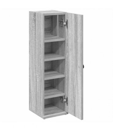 vidaXL Bathroom Cabinet with Roll Holder Grey Sonoma 20.5x22x72 cm