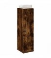 vidaXL Bathroom Cabinet with Roll Holder Smoked Oak 20.5x22x72 cm