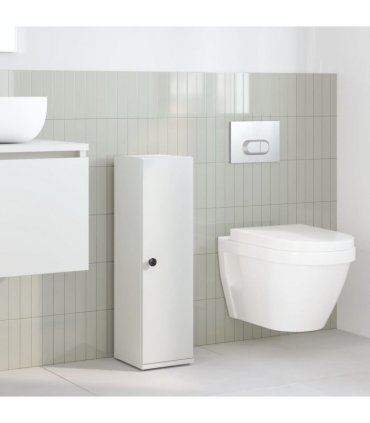 vidaXL Bathroom Cabinet with Roll Holder White 20.5x22x72 cm