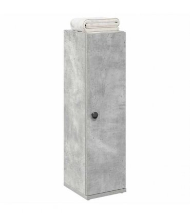 vidaXL Bathroom Cabinet with Roll Holder Concrete Grey 20.5x22x72 cm